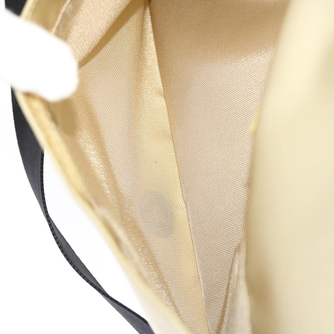 BURBERRY Blue Label Shoulder Bag Nylon Beige Black Auth hk785