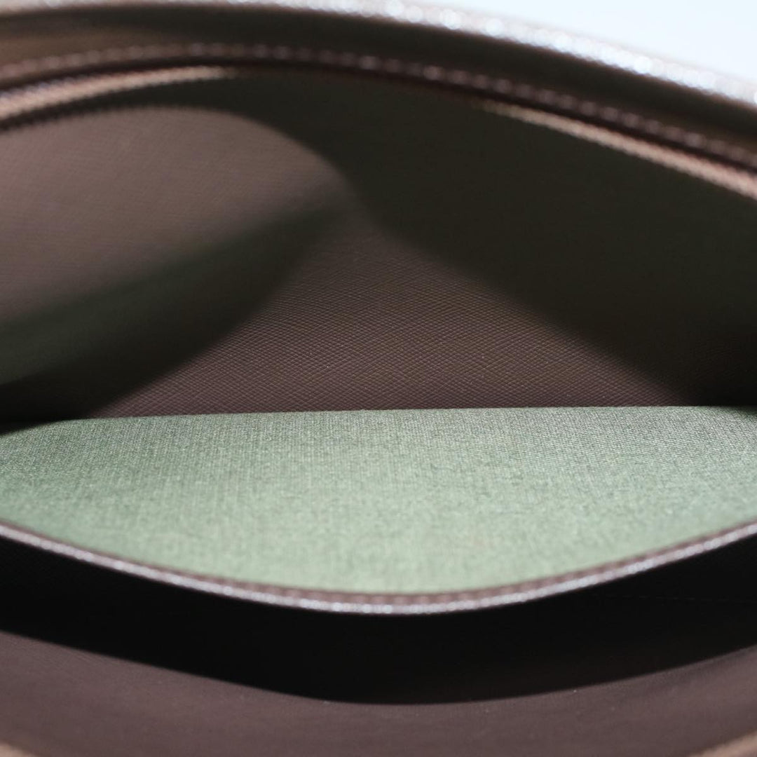 BURBERRYSs Nova Check Clutch Bag Canvas Leather Khaki Brown Auth hk820