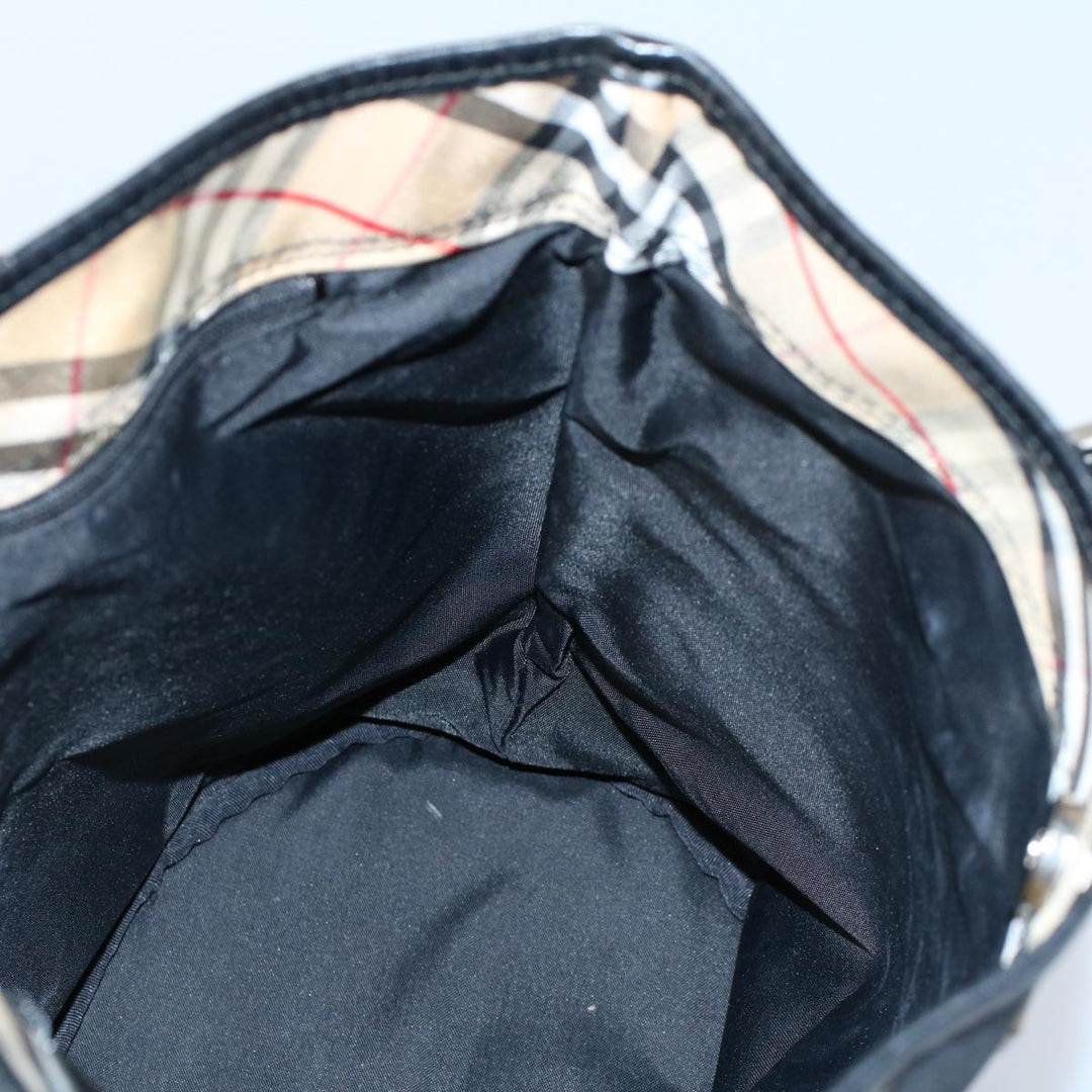BurberrySs Shoulder Bag Nylon Black Auth hk862