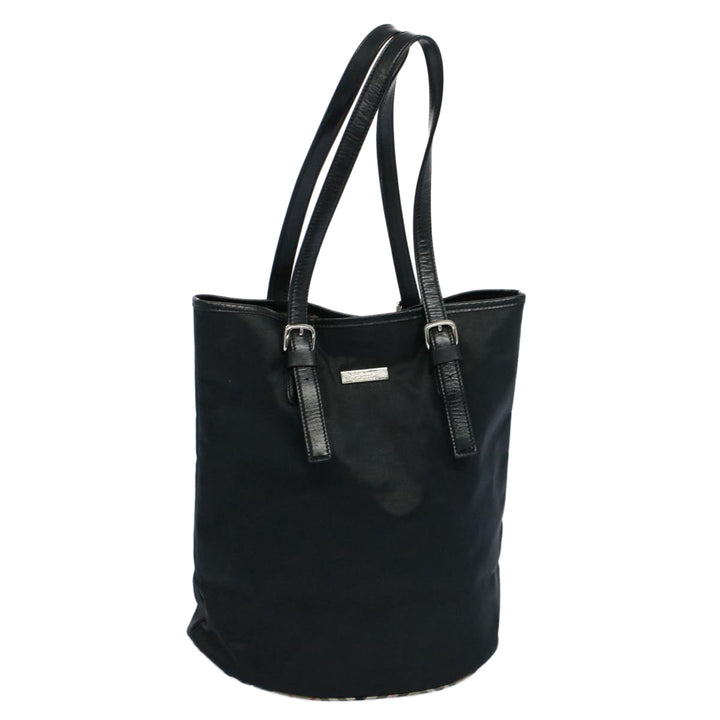 BurberrySs Shoulder Bag Nylon Black Auth hk862