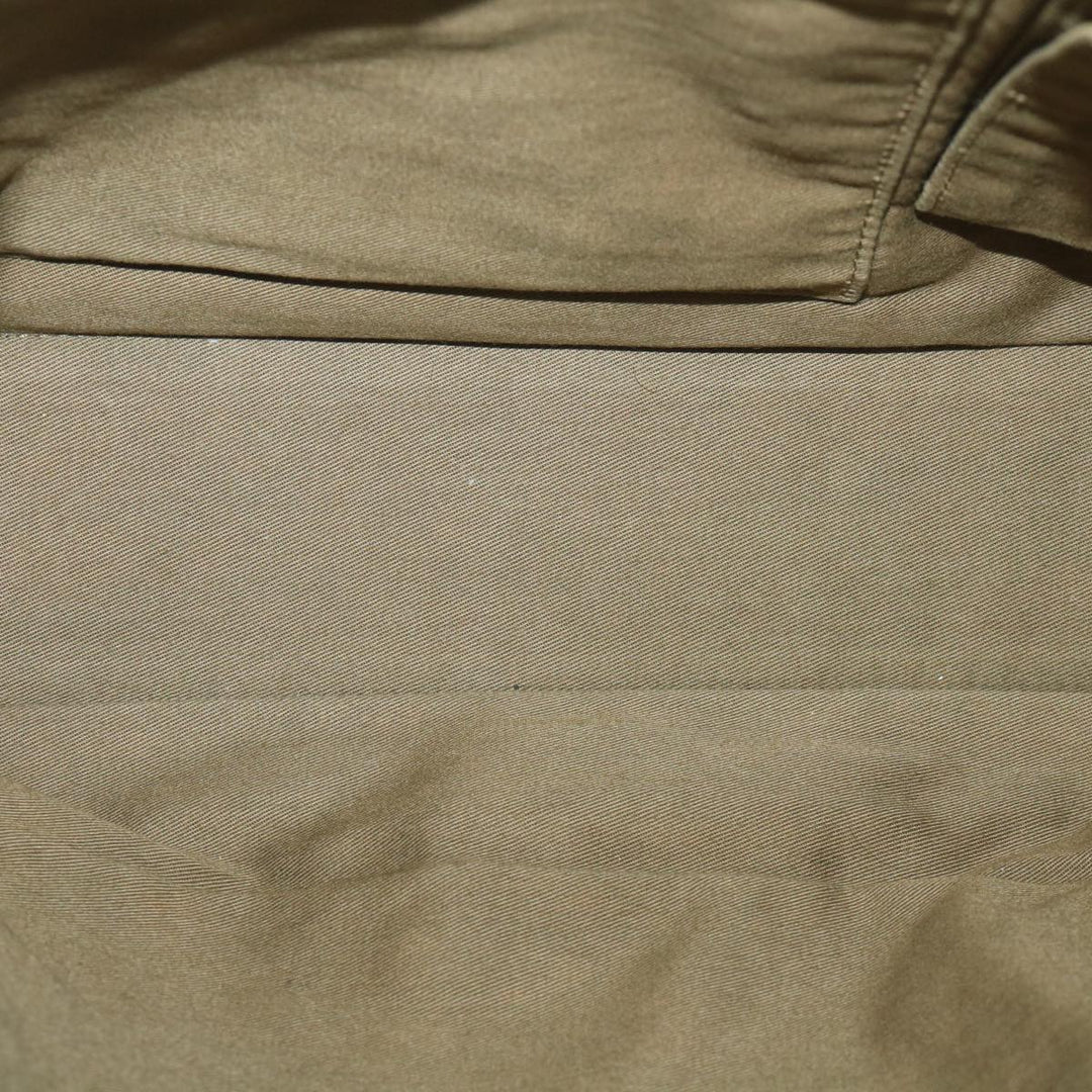 Burberry Blue Label Tote Bag Canvas Khaki Auth hk895