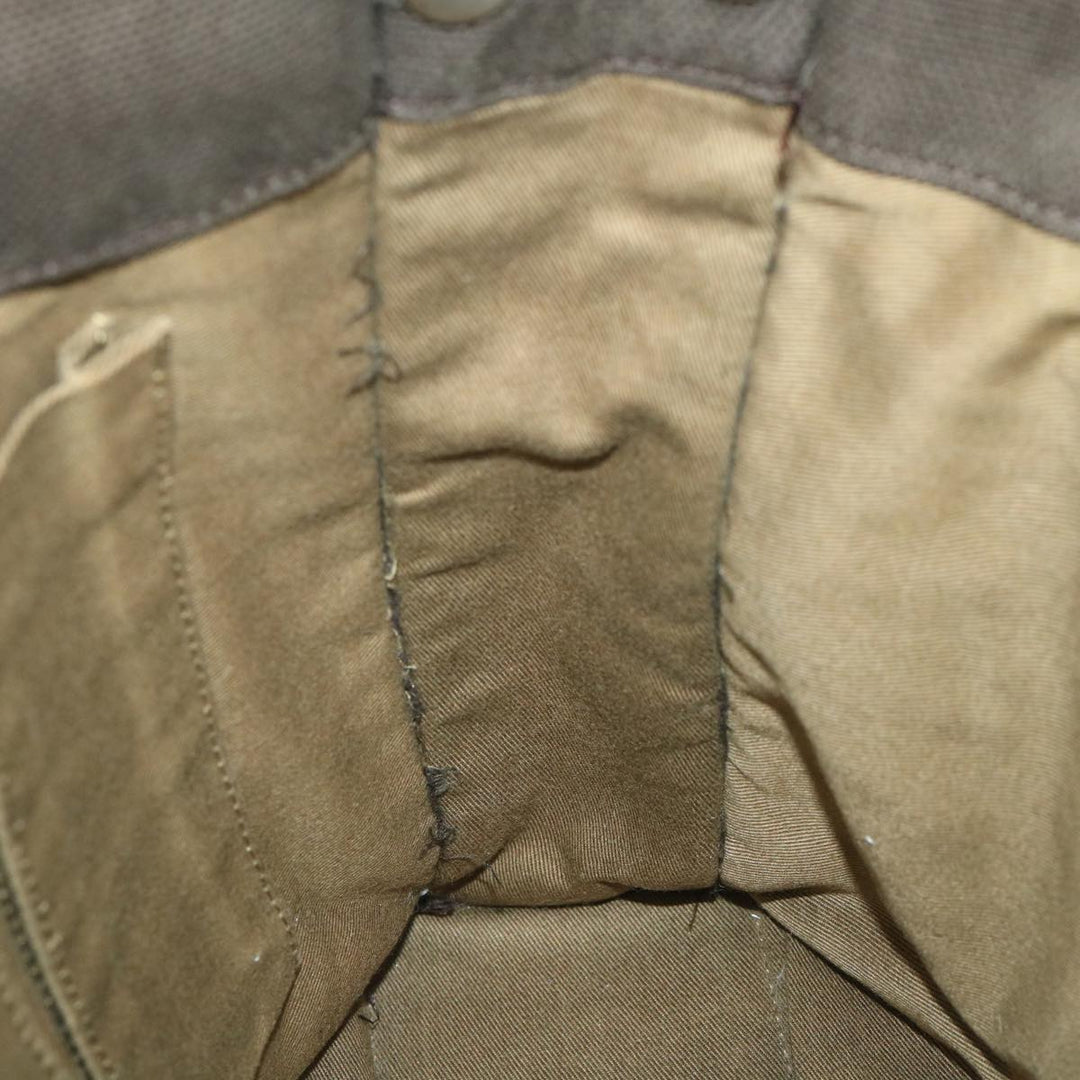 Burberry Blue Label Tote Bag Canvas Khaki Auth hk895