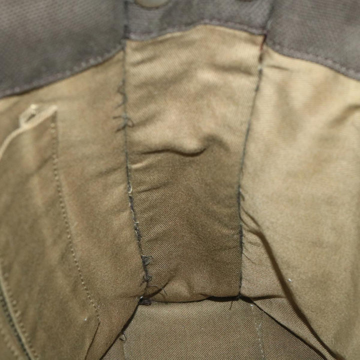 Burberry Blue Label Tote Bag Canvas Khaki Auth hk895