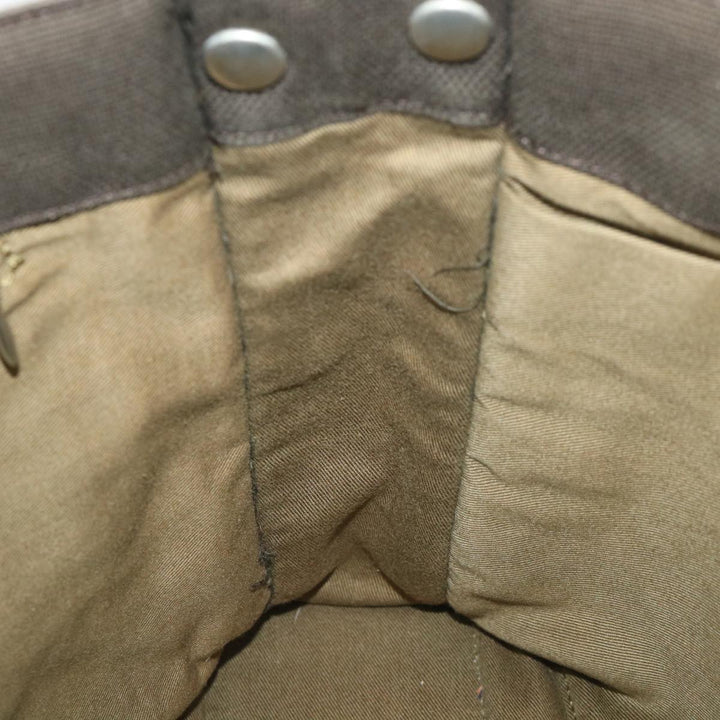 Burberry Blue Label Tote Bag Canvas Khaki Auth hk895