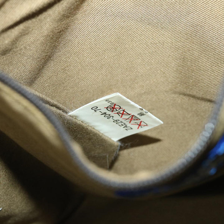 Burberry Blue Label Tote Bag Canvas Khaki Auth hk895