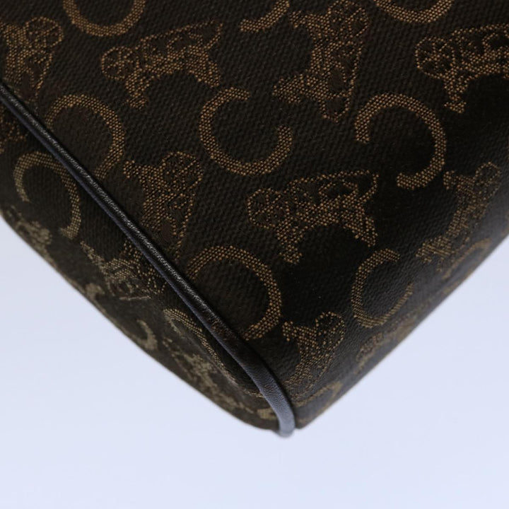 Celine C Macadam Canvas Clutch Bag Brown Auth hk918
