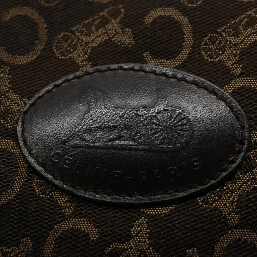 Celine C Macadam Canvas Clutch Bag Brown Auth hk918