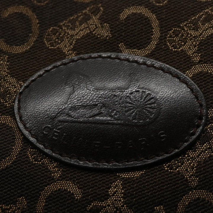 Celine C Macadam Canvas Clutch Bag Brown Auth hk918