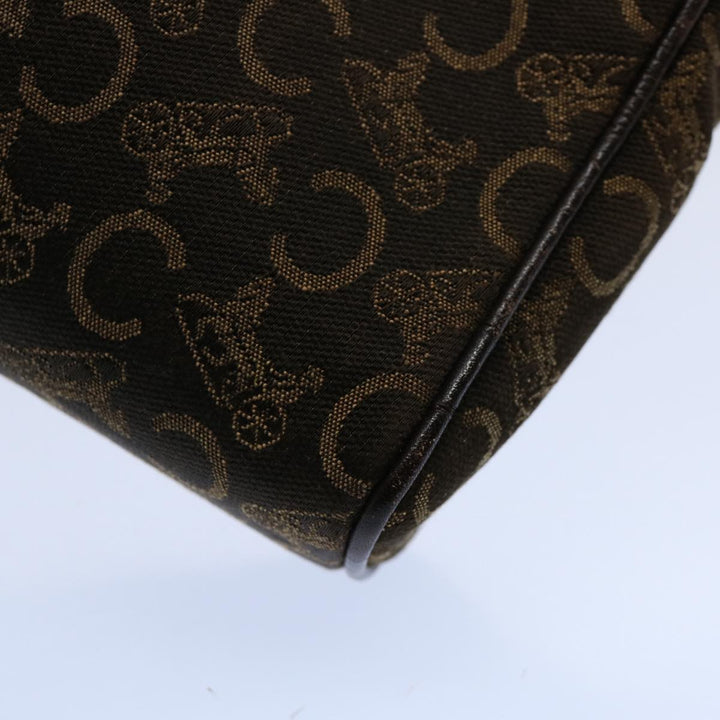 Celine C Macadam Canvas Clutch Bag Brown Auth hk918