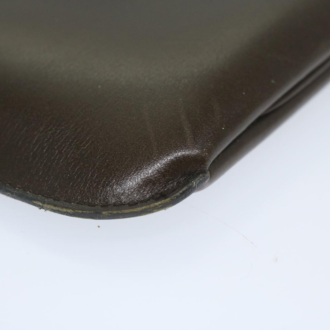 CHRISTIAN Top quality Dior Shoulder Bag Leather Brown Auth hk953