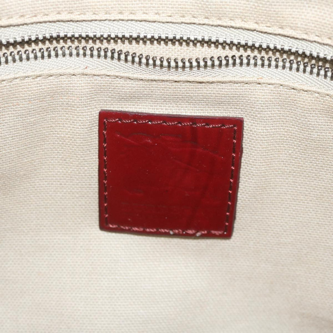 Burberry Nova Check Tote Bag PVC Leather Red Auth hk959
