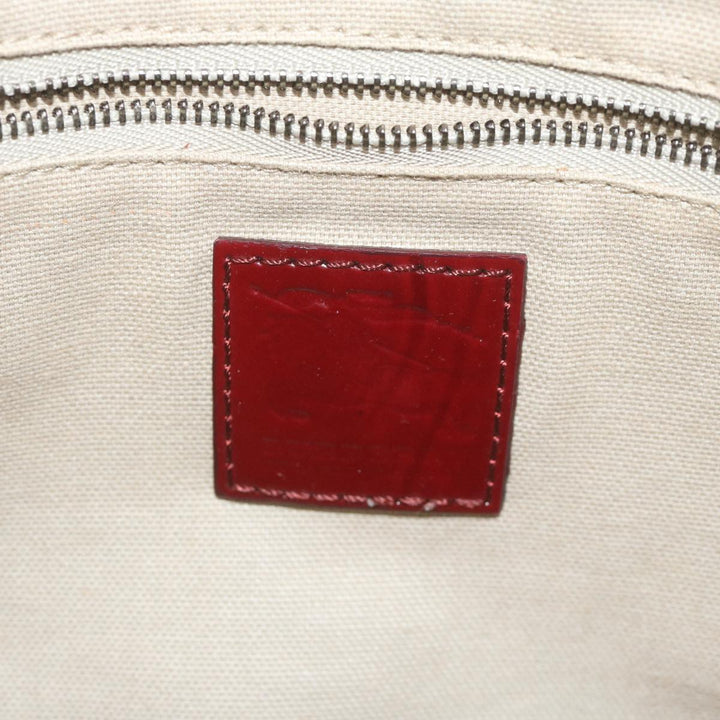 Burberry Nova Check Tote Bag PVC Leather Red Auth hk959