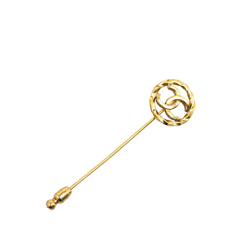 Top Quality Chanel Vintage Coco Mark Brooch Gold Plated