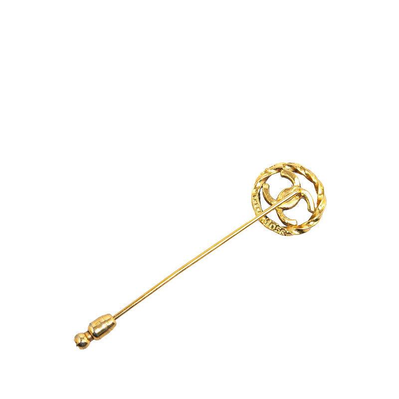 Top Quality Chanel Vintage Coco Mark Brooch Gold Plated