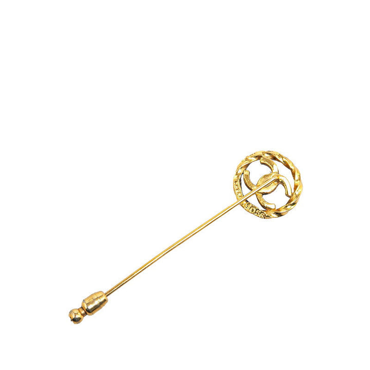 Top Quality Chanel Vintage Coco Mark Brooch Gold Plated