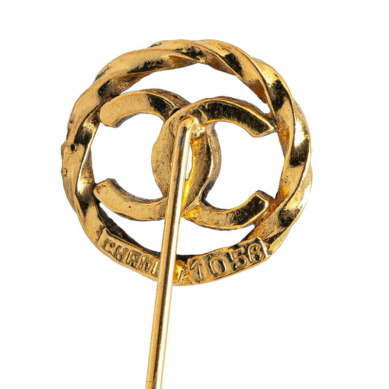 Top Quality Chanel Vintage Coco Mark Brooch Gold Plated