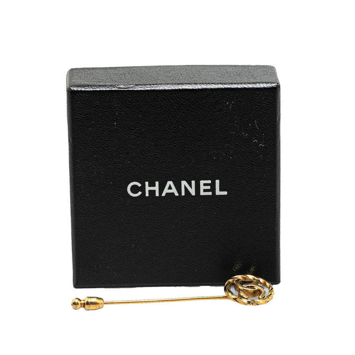 Top Quality Chanel Vintage Coco Mark Brooch Gold Plated