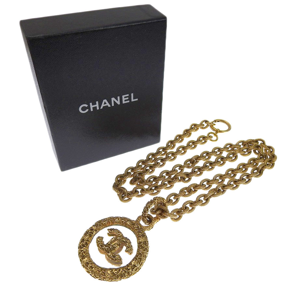 Top Quality Chanel Coco Mark Necklace Gold Plated Glass