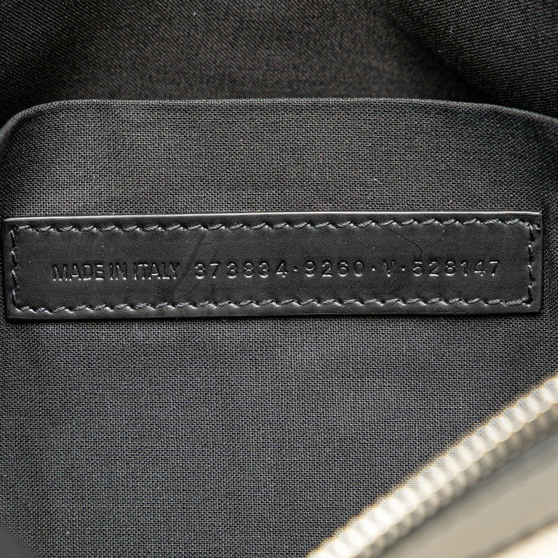Top Quality Balenciaga Navy Clip M Canvas Leather Clutch