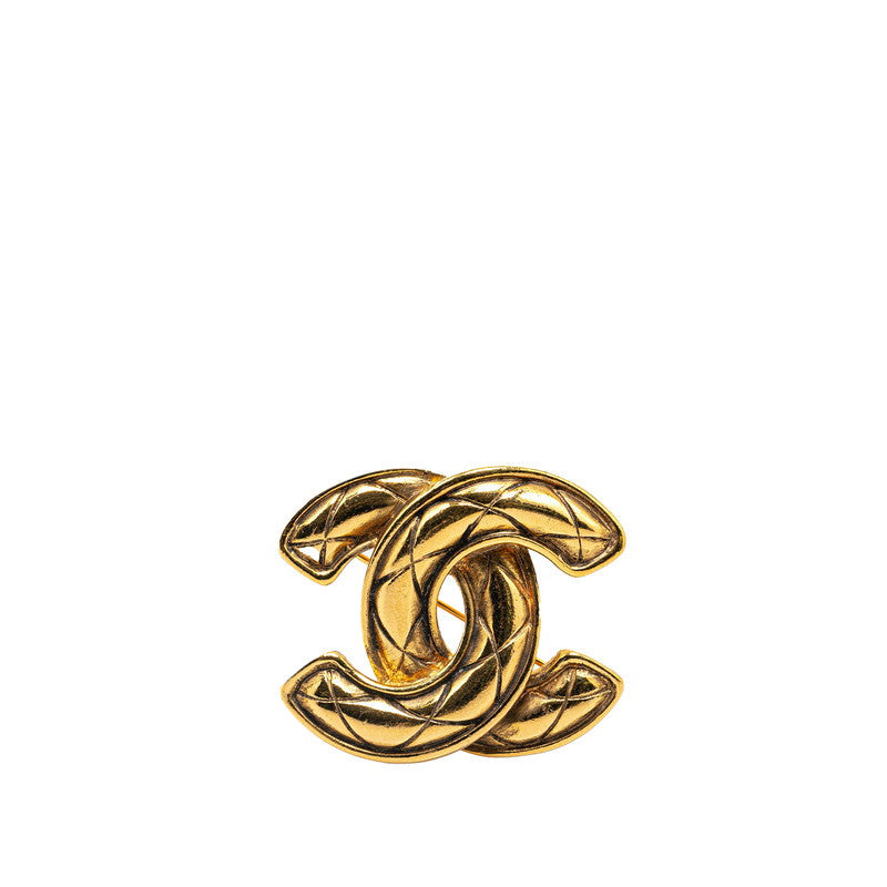 Top Quality Chanel Coco Mark Matelasse Brooch Gold Plated