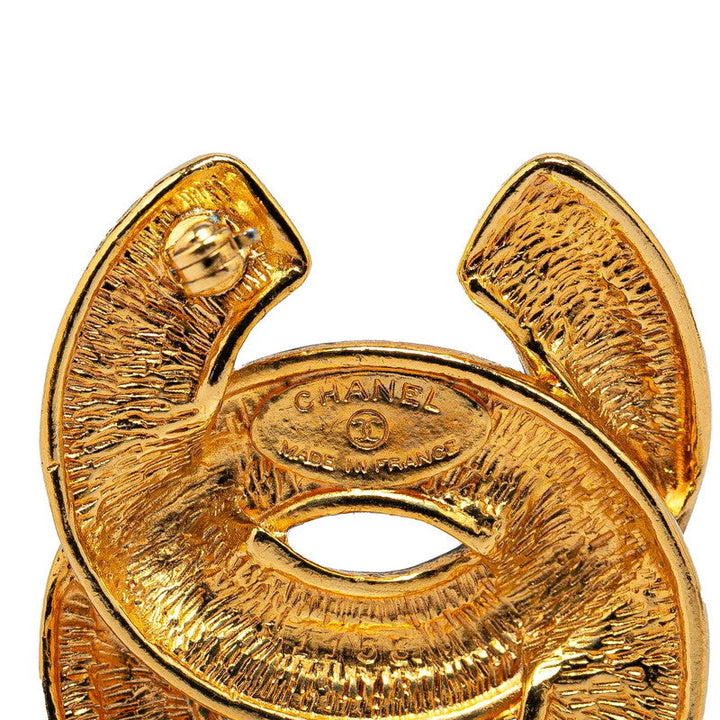 Top Quality Chanel Coco Mark Matelasse Brooch Gold Plated