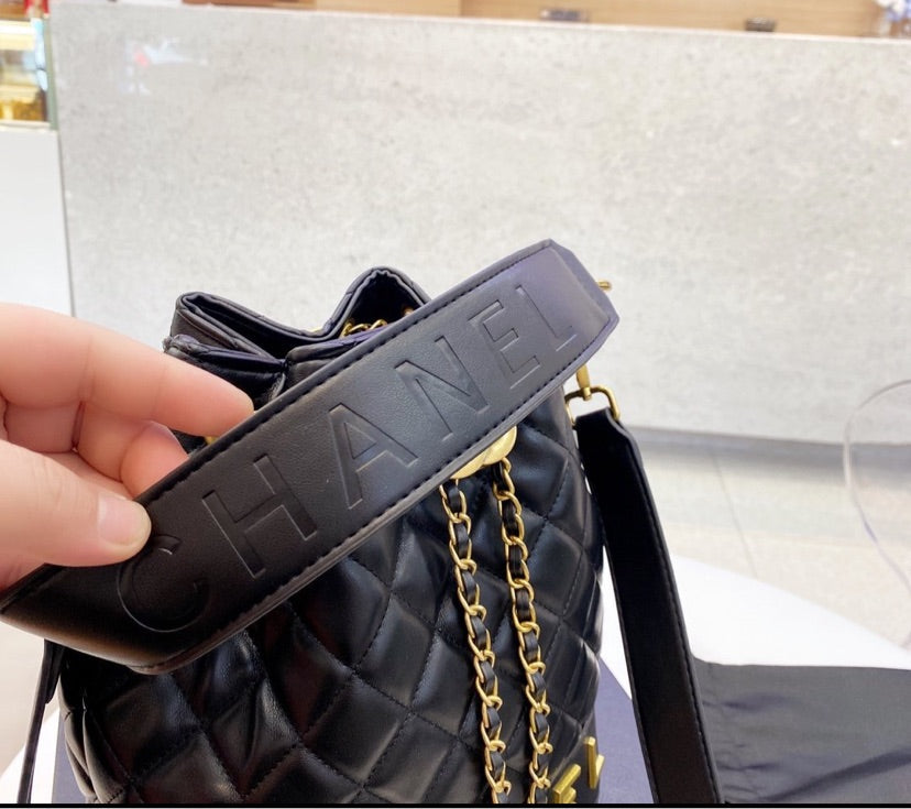 Black Top Quality Chanel woman handbag