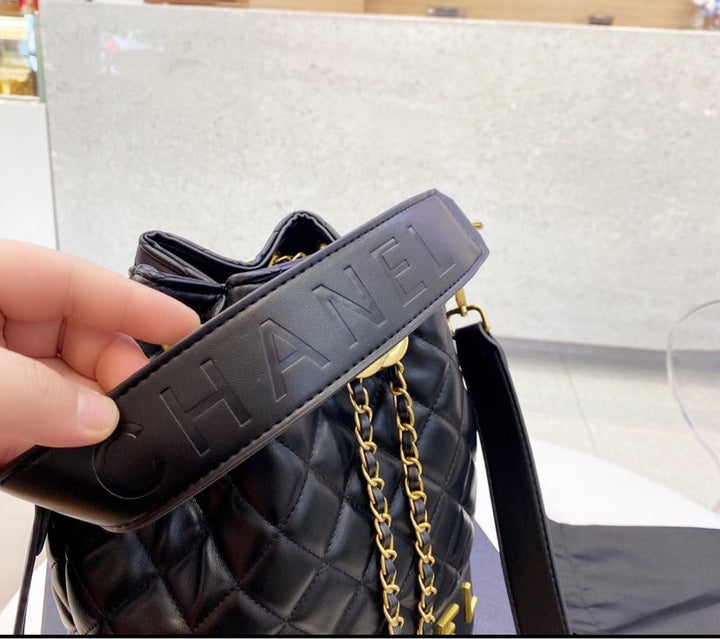 Black Top Quality Chanel woman handbag