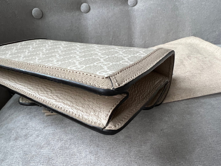Gucci Dionysus GG Small Shoulder Bag in White and Beige Canvas (RRP £2,130)