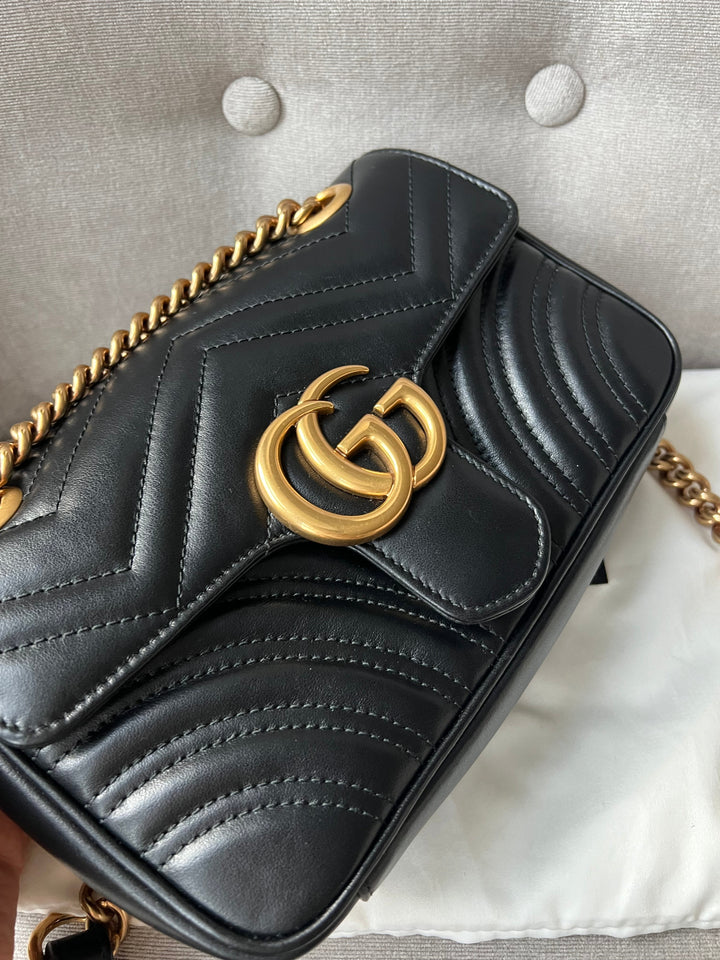 Gucci GG Black Marmont Mini Shoulder Bag (RRP £1,700)