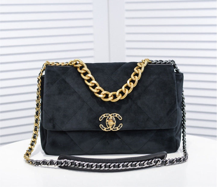 Suede Top Quality Chanel woman shoulder handbag