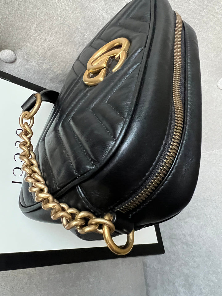 Gucci GG Black Marmont Small Shoulder Bag (RRP £1250)