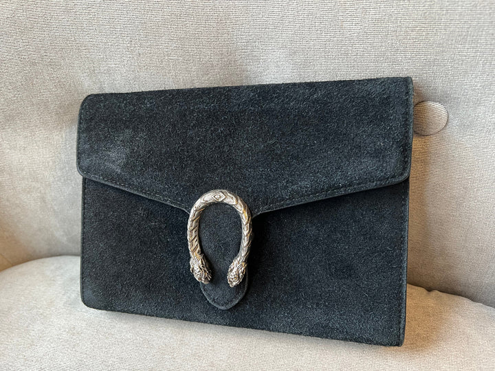 Gucci Dionysus Black Suede Mini Bag