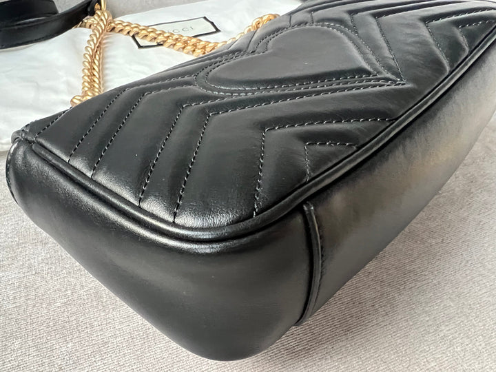 Gucci GG Black Marmont Mini Shoulder Bag (RRP £1,700)