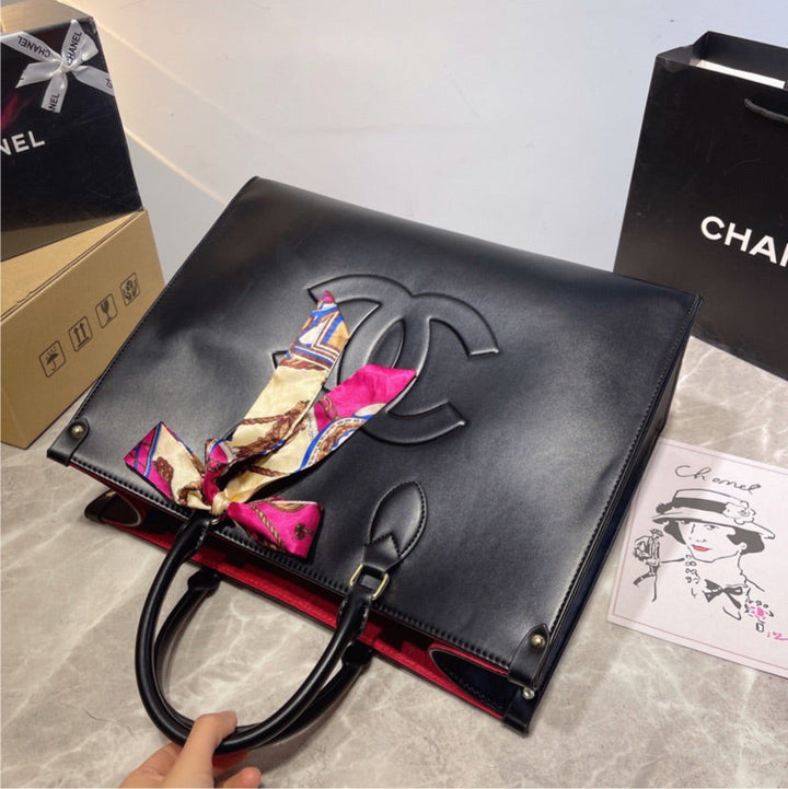 Large Leather Top Quality Chanel woman handbag