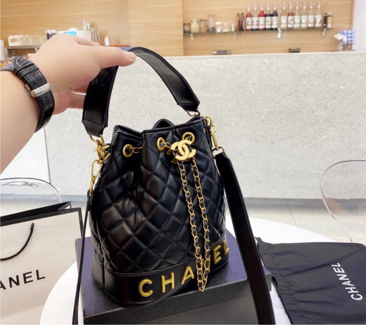 Black Top Quality Chanel woman handbag