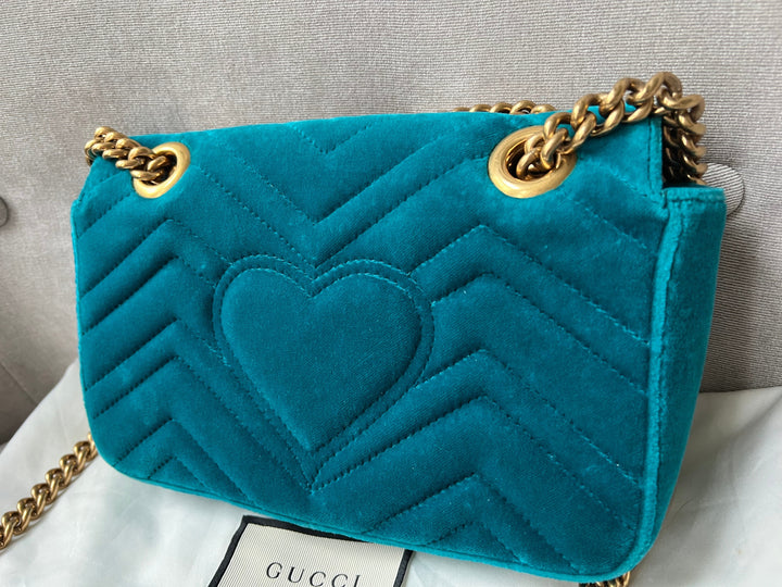 Gucci GG Mini Velvet Marmont Mini Shoulder Bag (RRP £1295)