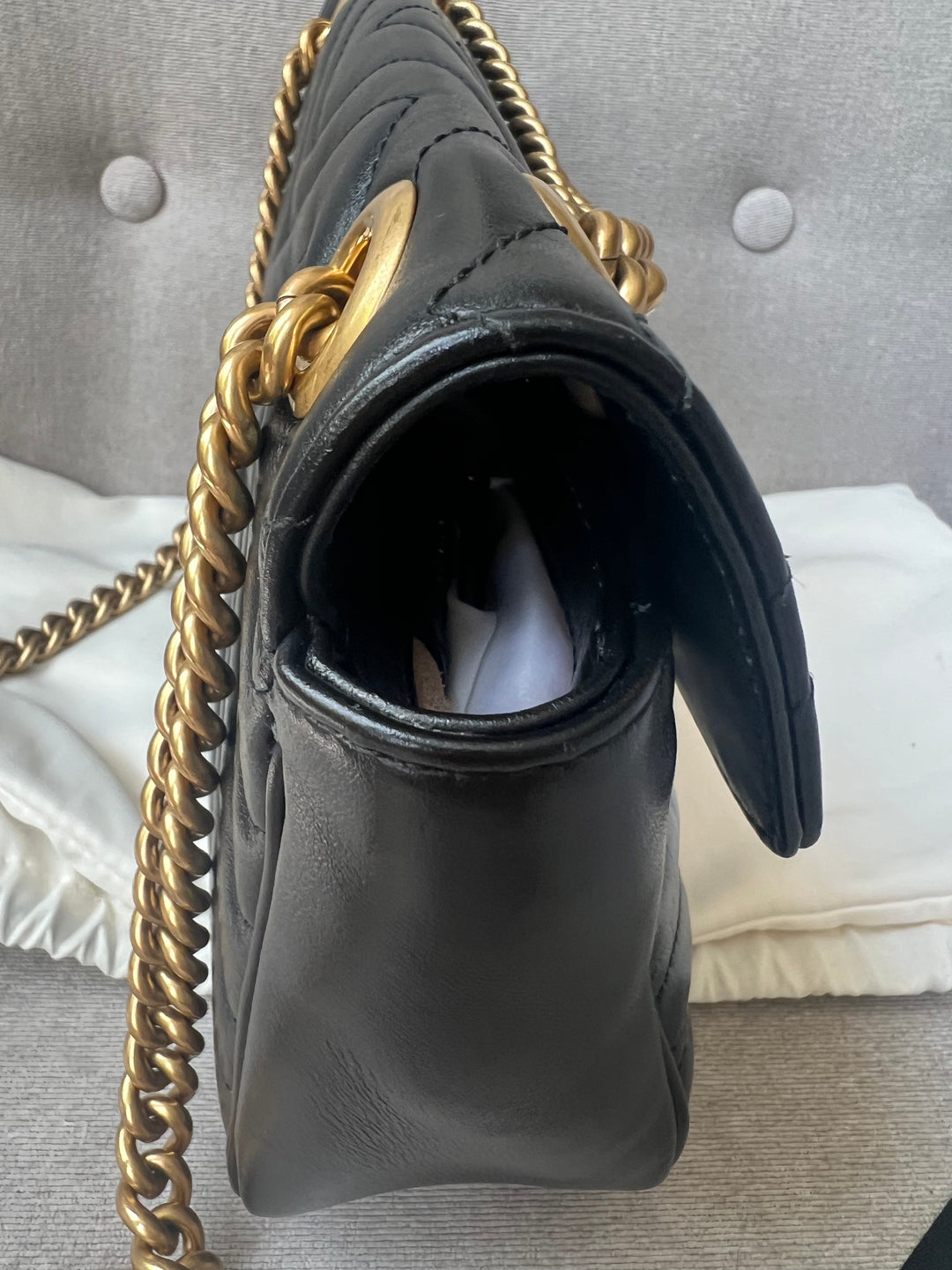 Gucci GG Black Marmont Small Shoulder Bag (RRP £1800)