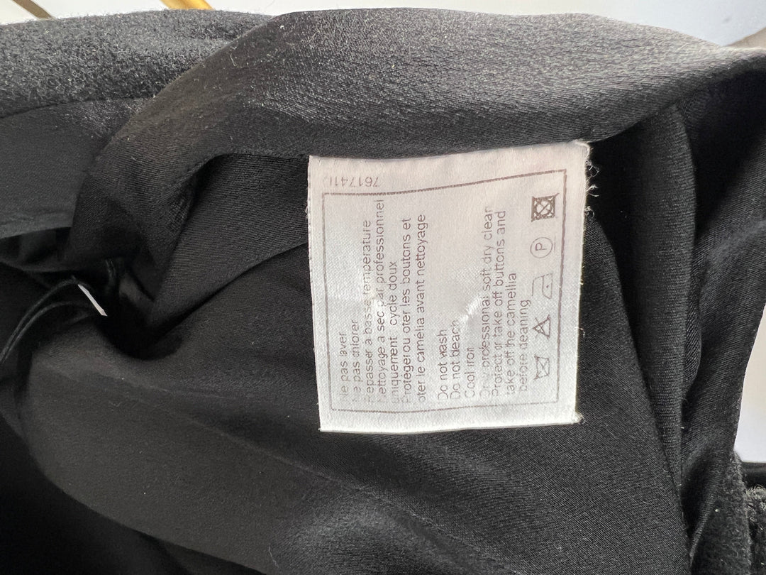 Top Quality Chanel Black Hooded Longline Wool Coat with Toggle Fasten Detail  FR 42 (UK 10)