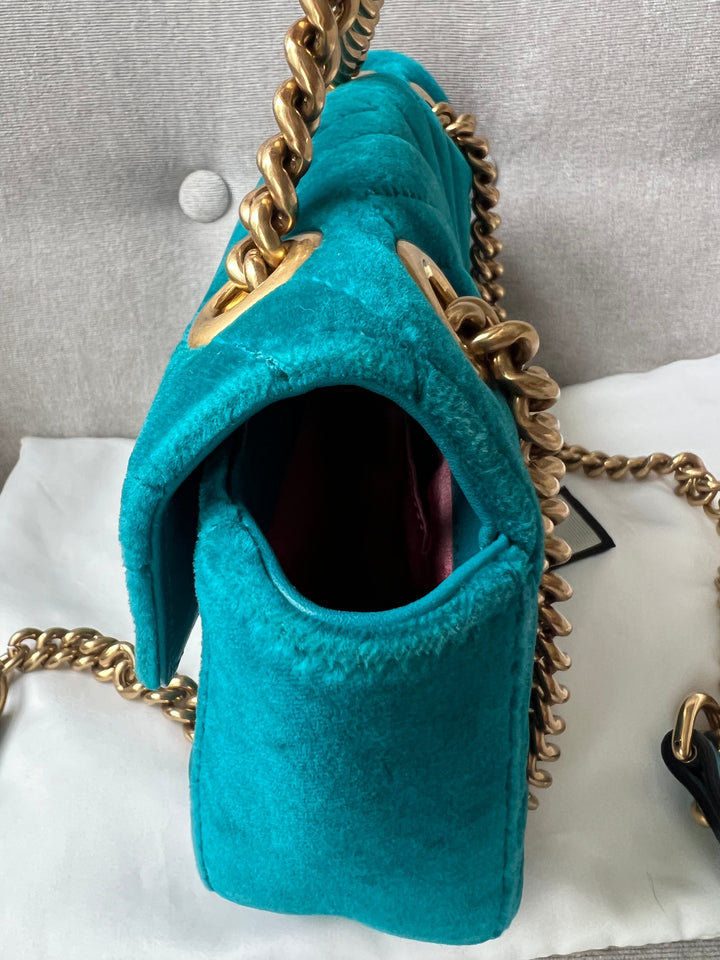 Gucci GG Mini Velvet Marmont Mini Shoulder Bag (RRP £1295)