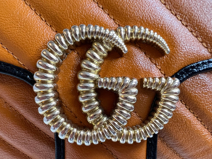Gucci GG Torchon Tan Marmont Small Shoulder Bag (RRP £1590)