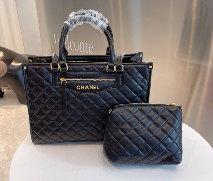 Black Leather Top Quality Chanel Handbag