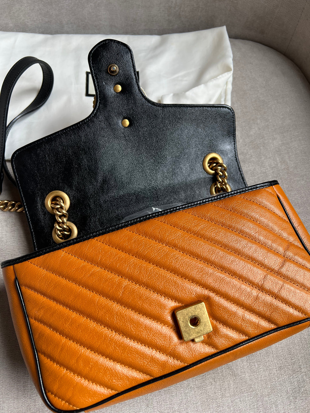 Gucci GG Torchon Tan Marmont Small Shoulder Bag (RRP £1590)