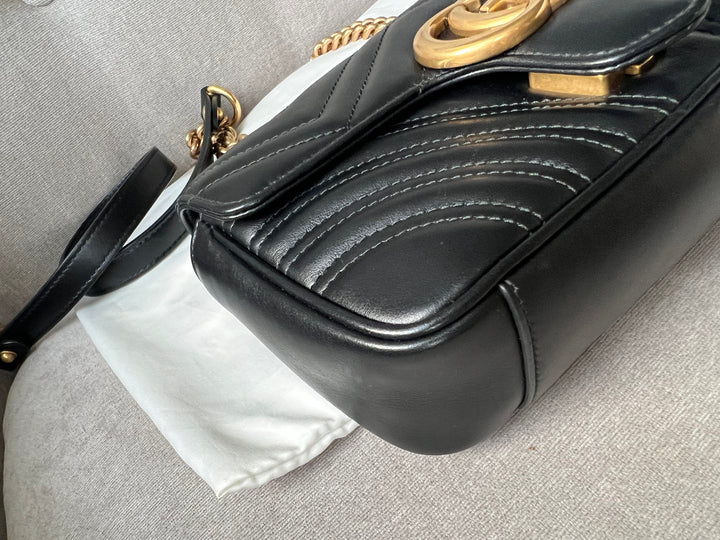Gucci GG Black Marmont Mini Shoulder Bag (RRP £1,700)