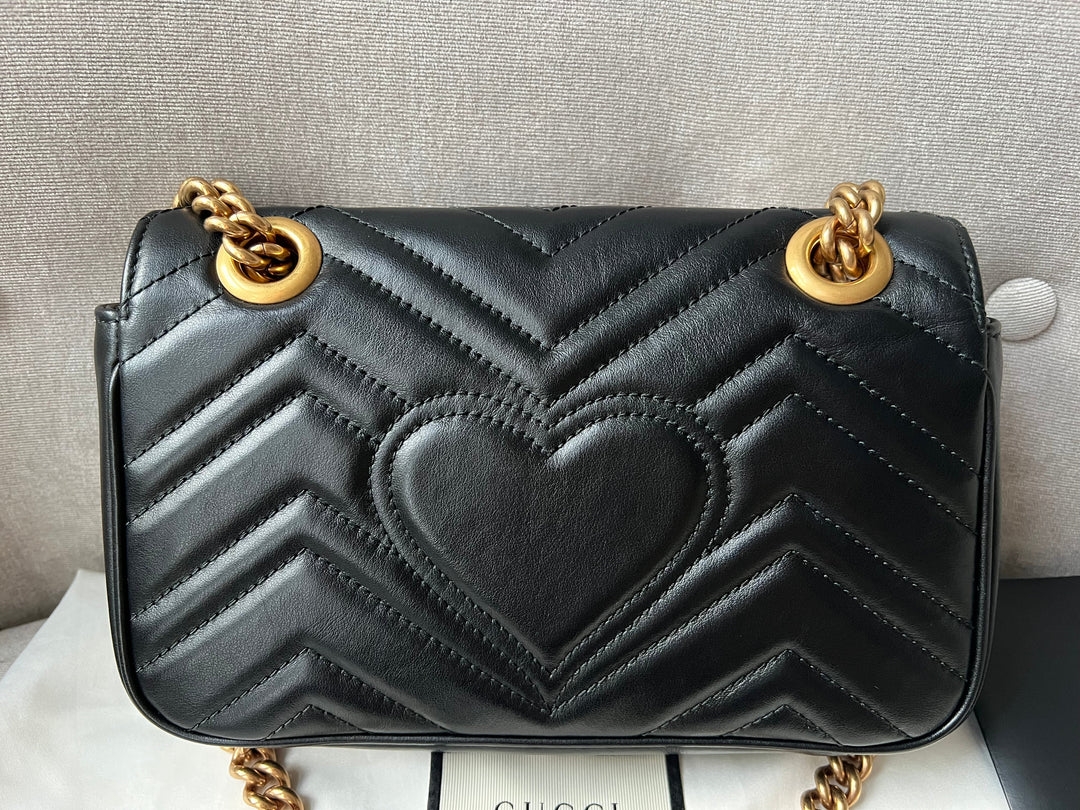 Gucci GG Black Marmont Mini Shoulder Bag (RRP £1,700)