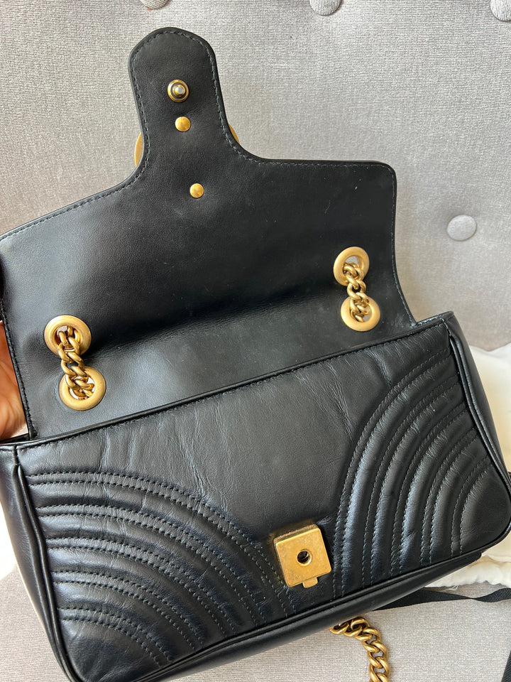 Gucci GG Black Marmont Small Shoulder Bag (RRP £1800)