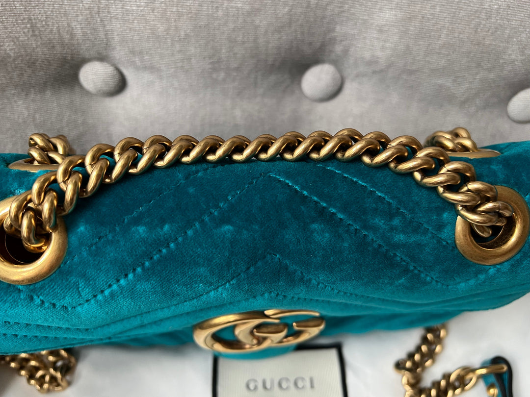 Gucci GG Mini Velvet Marmont Mini Shoulder Bag (RRP £1295)