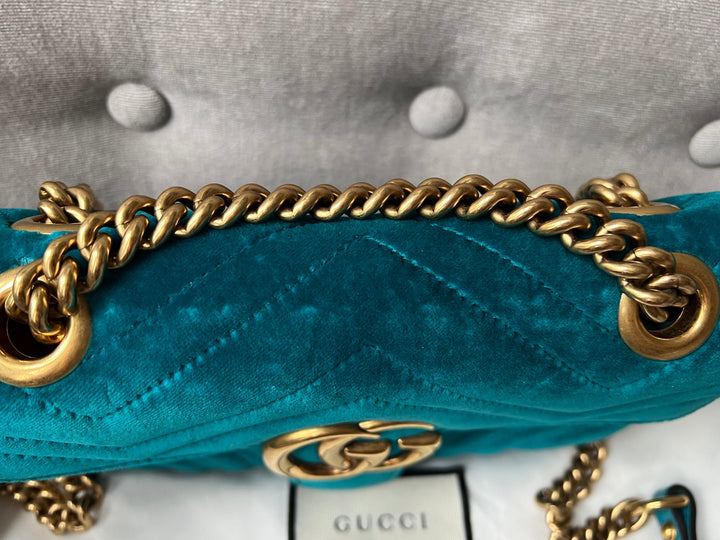 Gucci GG Mini Velvet Marmont Mini Shoulder Bag (RRP £1295)