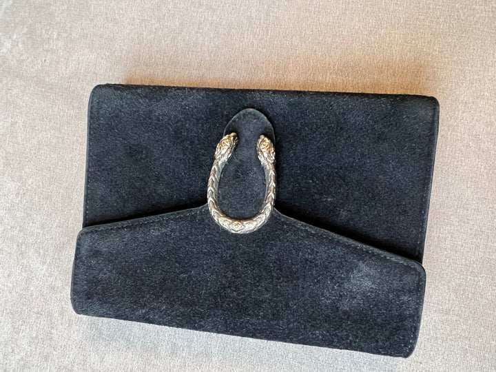 Gucci Dionysus Black Suede Mini Bag
