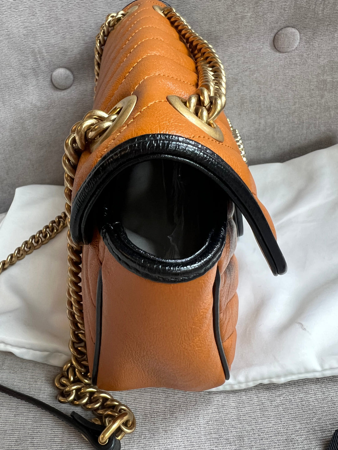 Gucci GG Torchon Tan Marmont Small Shoulder Bag (RRP £1590)