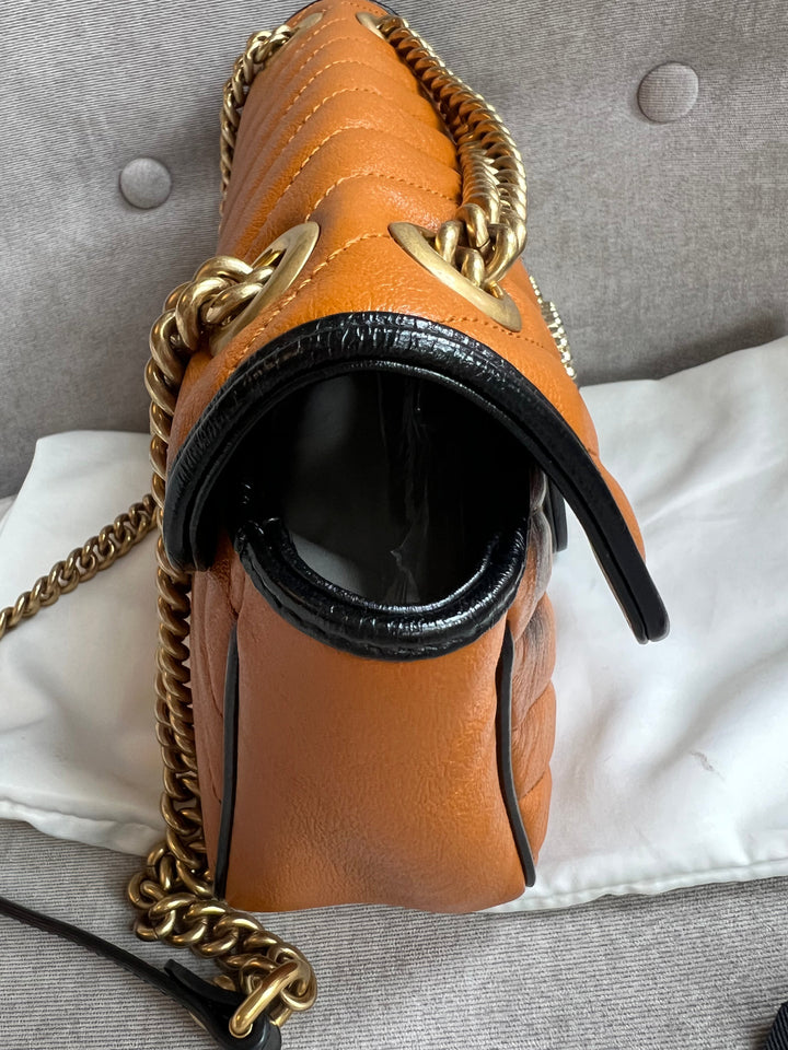 Gucci GG Torchon Tan Marmont Small Shoulder Bag (RRP £1590)